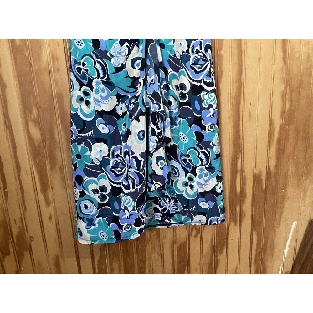 Nanette Lepore Womens Green & Blue Floral‎ Embroidered Sleeveless Dress 0 SILK - Picture 2 of 9